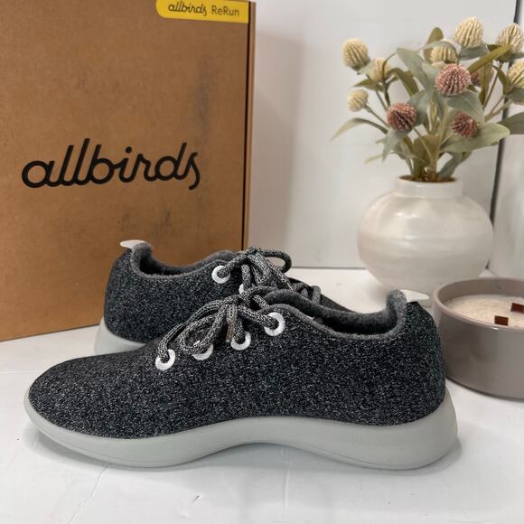 Allbirds Wool Runner Lace-up Sneakers Gray Athletic Low Top Women 9 NWB - Picture 6 of 10